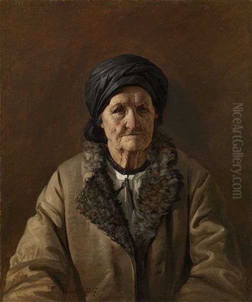 Portrait Of Belorussian Landlady Potiralovskaia Oil Painting by Ivan Fomich Khrutsky