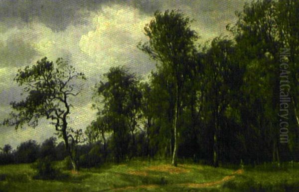 Promenade En Foret Oil Painting by Frederik Christian Jacobsen Kiaerskou