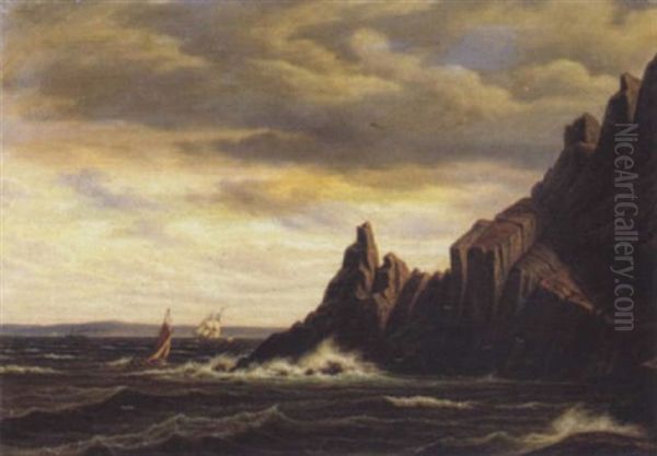 Parti Fra Kullen Efter Storm Oil Painting by Frederik Christian Jacobsen Kiaerskou