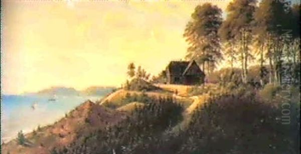 Paisaje Oil Painting by Frederik Christian Jacobsen Kiaerskou