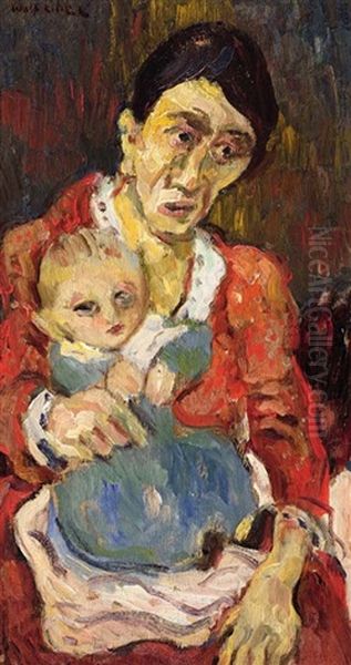 Motherhood Oil Painting by Wolf Kibel