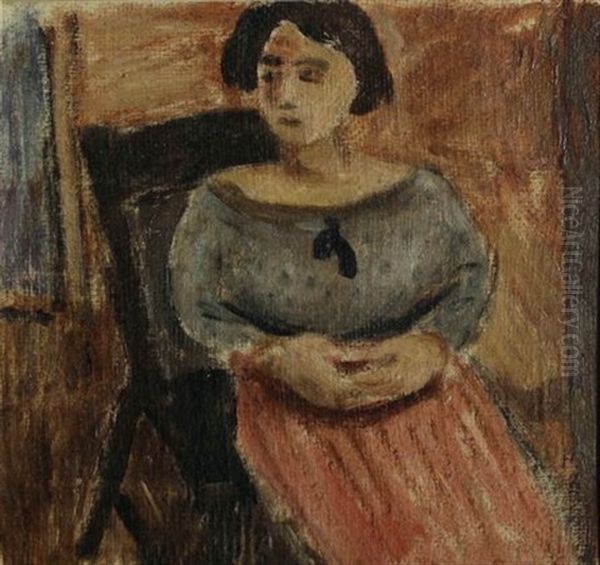 A Seated Woman Oil Painting by Wolf Kibel