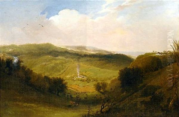 A Sugar Plantation In Jamaica Oil Painting by Joseph Bartholemew Kidd