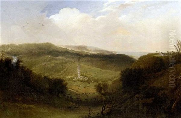 A Sugar Plantation In Jamaica Oil Painting by Joseph Bartholemew Kidd