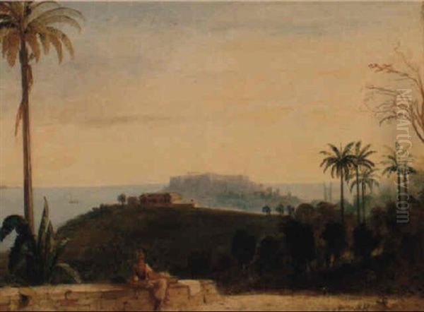 Fort George Granada From Hyde Park Oil Painting by Joseph Bartholemew Kidd