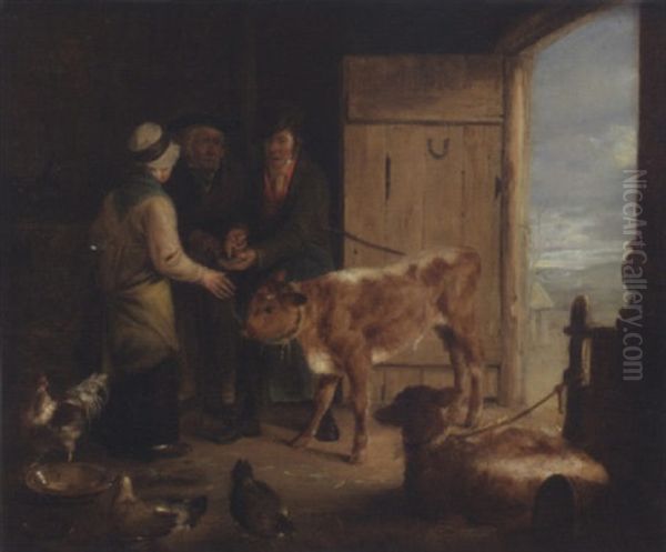 A Fair Exchange Oil Painting by William Kidd