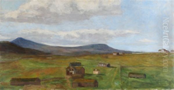 Fra Jottafjell, Hovingen Oil Painting by Kitty (Christine) Lange Kielland