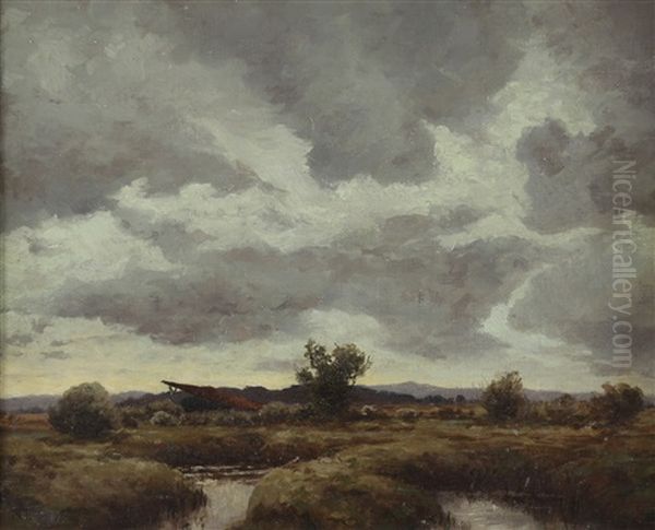 Landskap Oil Painting by Kitty (Christine) Lange Kielland