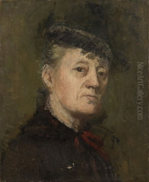 Self-portrait Oil Painting by Kitty (Christine) Lange Kielland