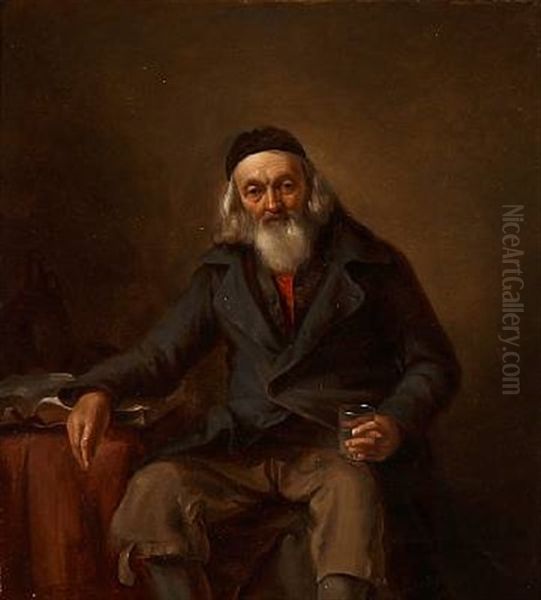 An Elderly Man With A Beard Oil Painting by Petrus Kiers