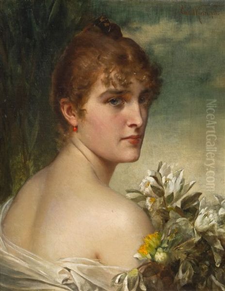 Jungendliche Schonheit Oil Painting by Conrad Kiesel