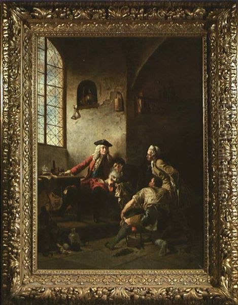 Discovery At Meissen Oil Painting by Johann Paul Adolf Kiessling