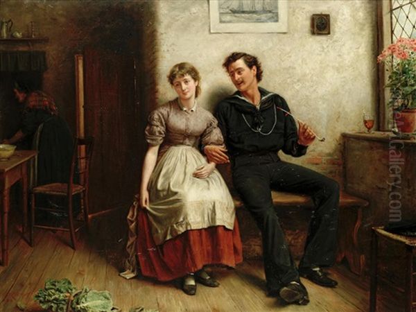 The Lass That Loves A Sailor Oil Painting by George Goodwin Kilburne