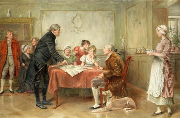 The Proposition Oil Painting by George Goodwin Kilburne