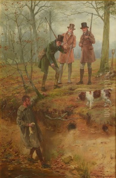 Ferreting Oil Painting by George Goodwin Kilburne