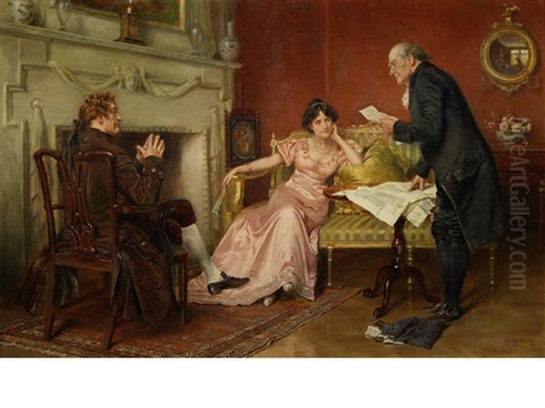 The Family Lawyer Oil Painting by George Goodwin Kilburne