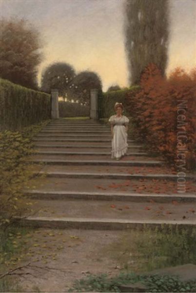 An Evening Stroll Oil Painting by George Goodwin Kilburne