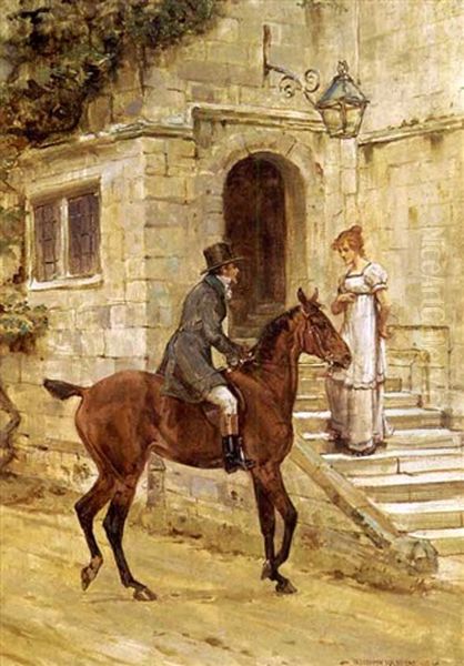 Morning Greeting Oil Painting by George Goodwin Kilburne