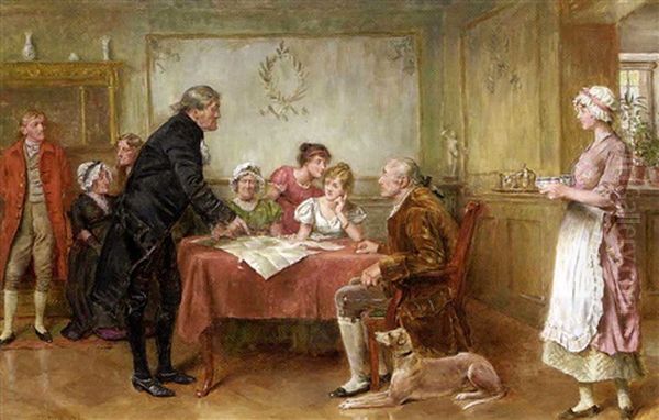 The Property Deed Oil Painting by George Goodwin Kilburne