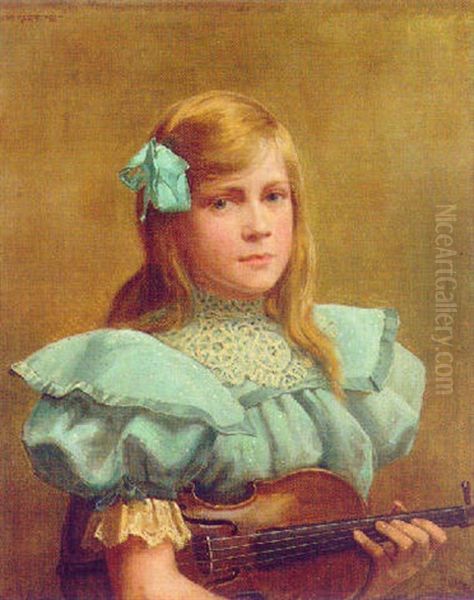 The Young Violinist Oil Painting by George Goodwin Kilburne