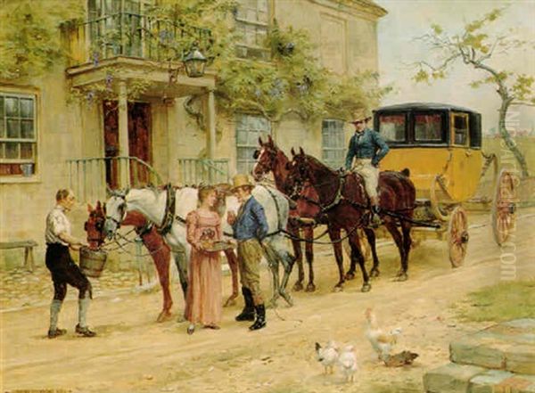 The Post House Oil Painting by George Goodwin Kilburne