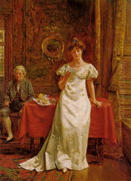 A Message Of Love Oil Painting by George Goodwin Kilburne