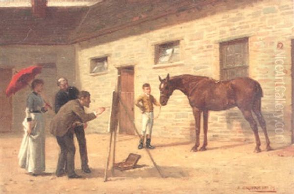 Painting The Favourite Oil Painting by George Goodwin Kilburne