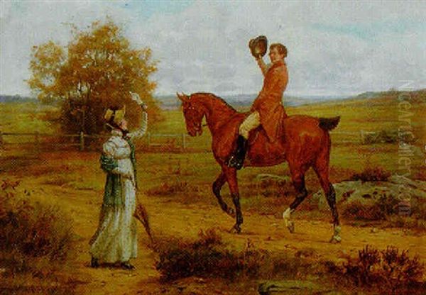 A Fond Hello Oil Painting by George Goodwin Kilburne