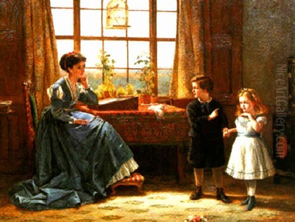 The Introduction Oil Painting by George Goodwin Kilburne