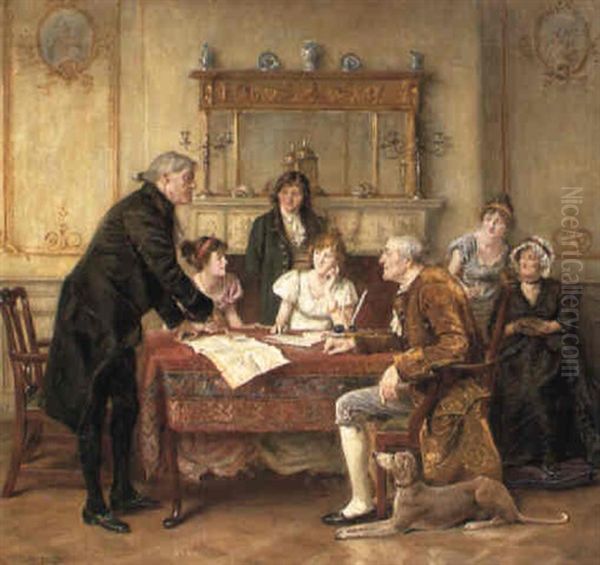 The Contract Oil Painting by George Goodwin Kilburne