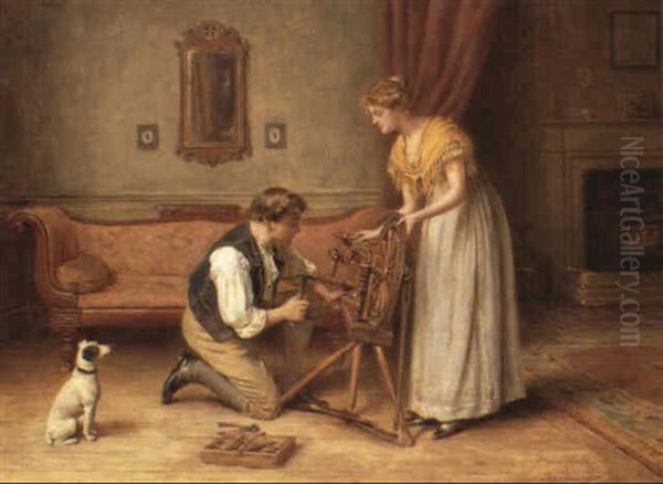 Repairs Oil Painting by George Goodwin Kilburne