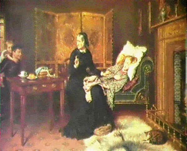 The Poorly Sister Oil Painting by George Goodwin Kilburne