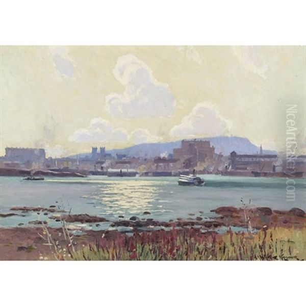 From St. Helen's Island Oil Painting by Andrew Wilkie Kilgour