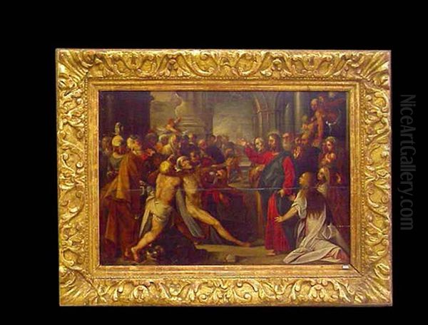 Die Auferweckung Des Lazarus Oil Painting by Bartholomaeus Kilian I