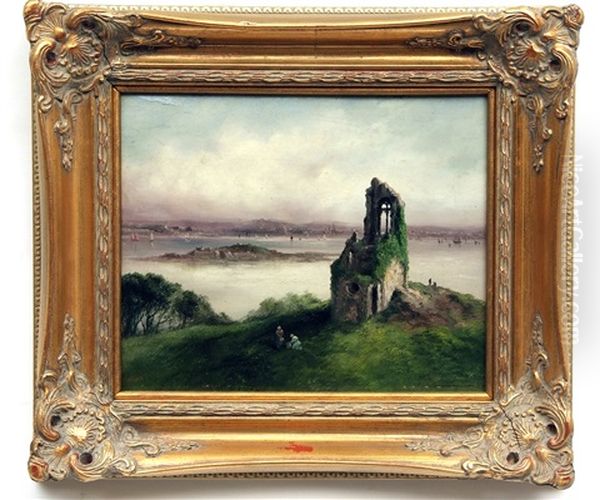 Ruin On Mount Edgcombe Oil Painting by Sarah Louise Kilpack