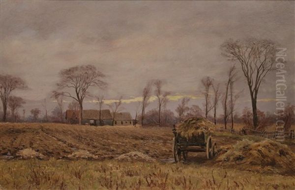 Harvest Time Oil Painting by Legh Mulhall Kilpin