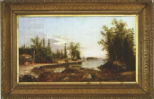 Approaching A Cove In Casco Bay Oil Painting by Charles Frederick Kimball