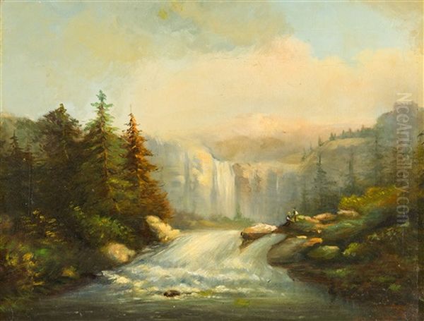 Landschaft Mit Wasserfall Oil Painting by Cornelis Kimmel