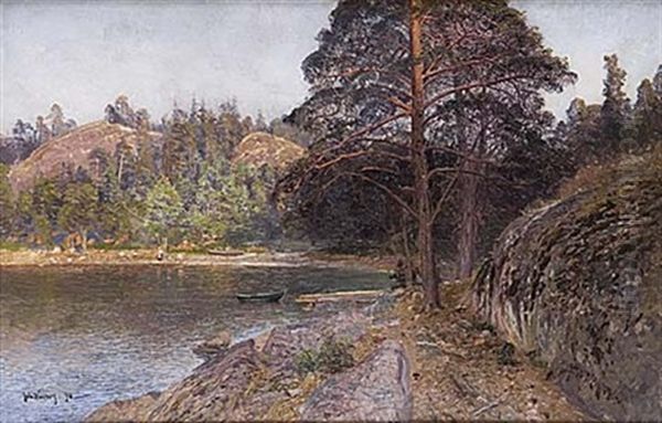 Skargardsvik Oil Painting by Johan Kindborg