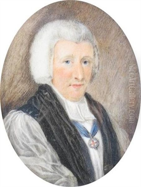 A Portrait Of John Fisher, Bishop Of Salisbury Oil Painting by Emma Eleonora Kindrick