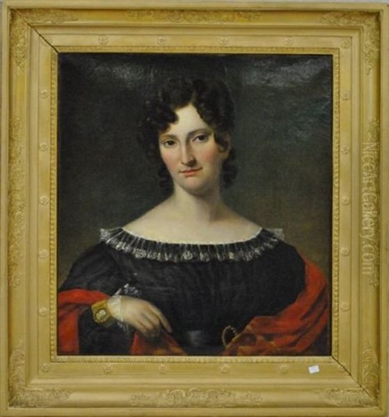 Portrait De Dame De Qualite Oil Painting by Marie Adelaide (Adele) Kindt