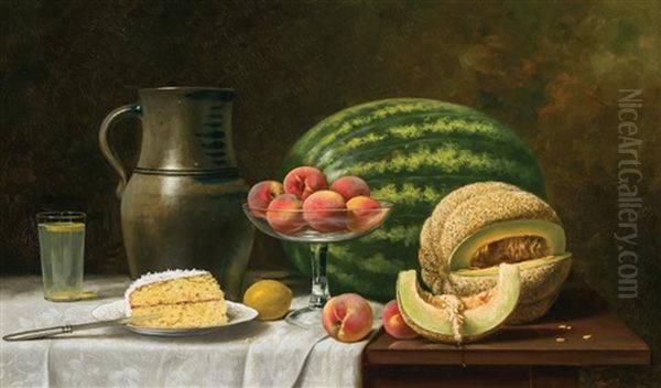 Still Life With Melons by Albert Francis King