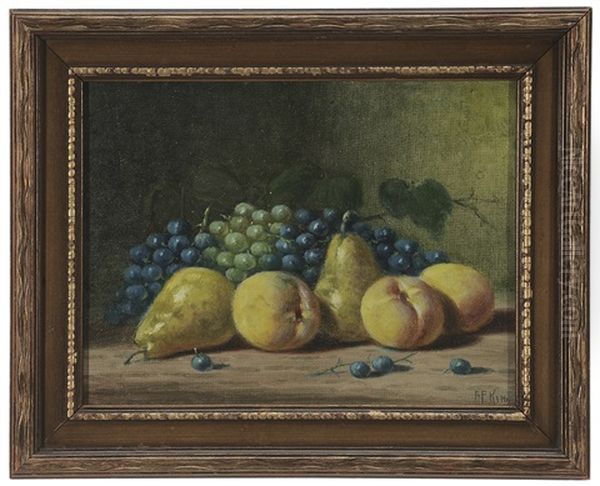 Still Life With Pears And Grapes by Albert Francis King