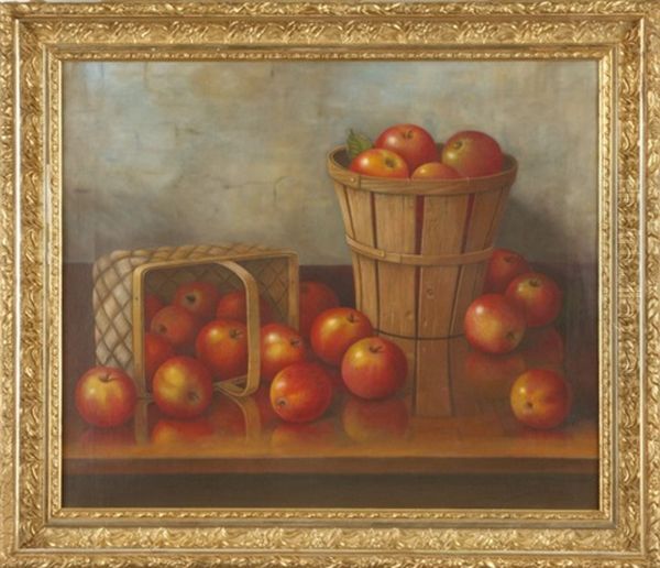 Still Life With Apples Oil Painting by Albert Francis King