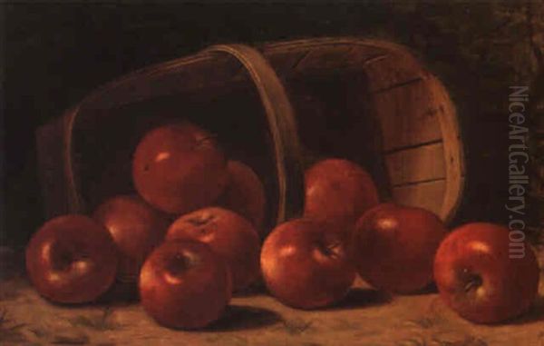 Basket Of Apples Oil Painting by Albert Francis King