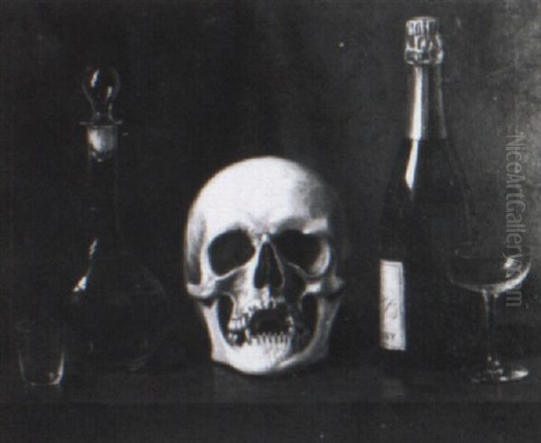 Memento Mori Still Life Oil Painting by Albert Francis King