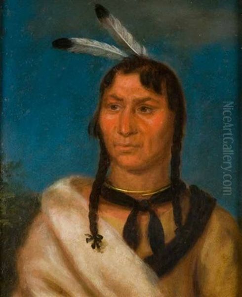 Eshtahumbah, Sioux Warrior Oil Painting by Charles Bird King