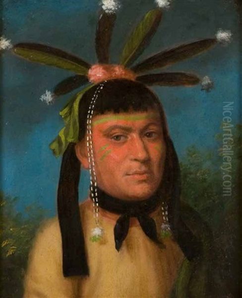 Amiskquew, Menominee War Chief Oil Painting by Charles Bird King