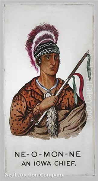 Ne-o-mon-ne, An Iowa Chief Oil Painting by Charles Bird King