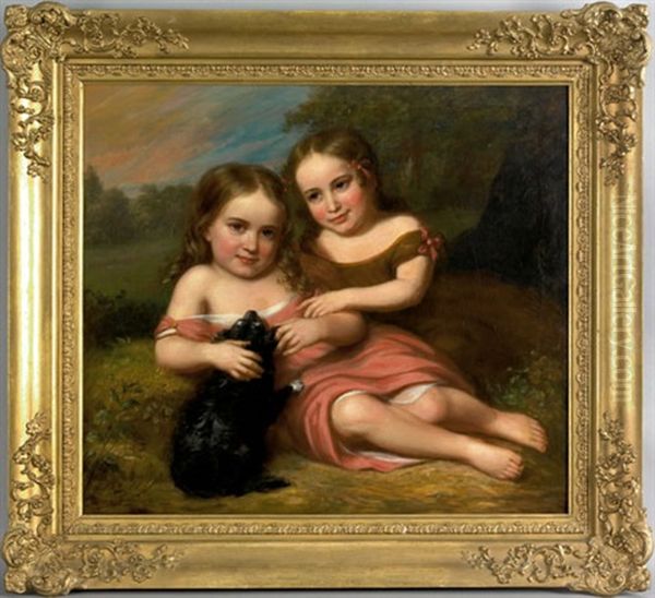 Double Portrait Of Estelle Frances Tayloe And Eugenia Warren Tayloe Oil Painting by Charles Bird King